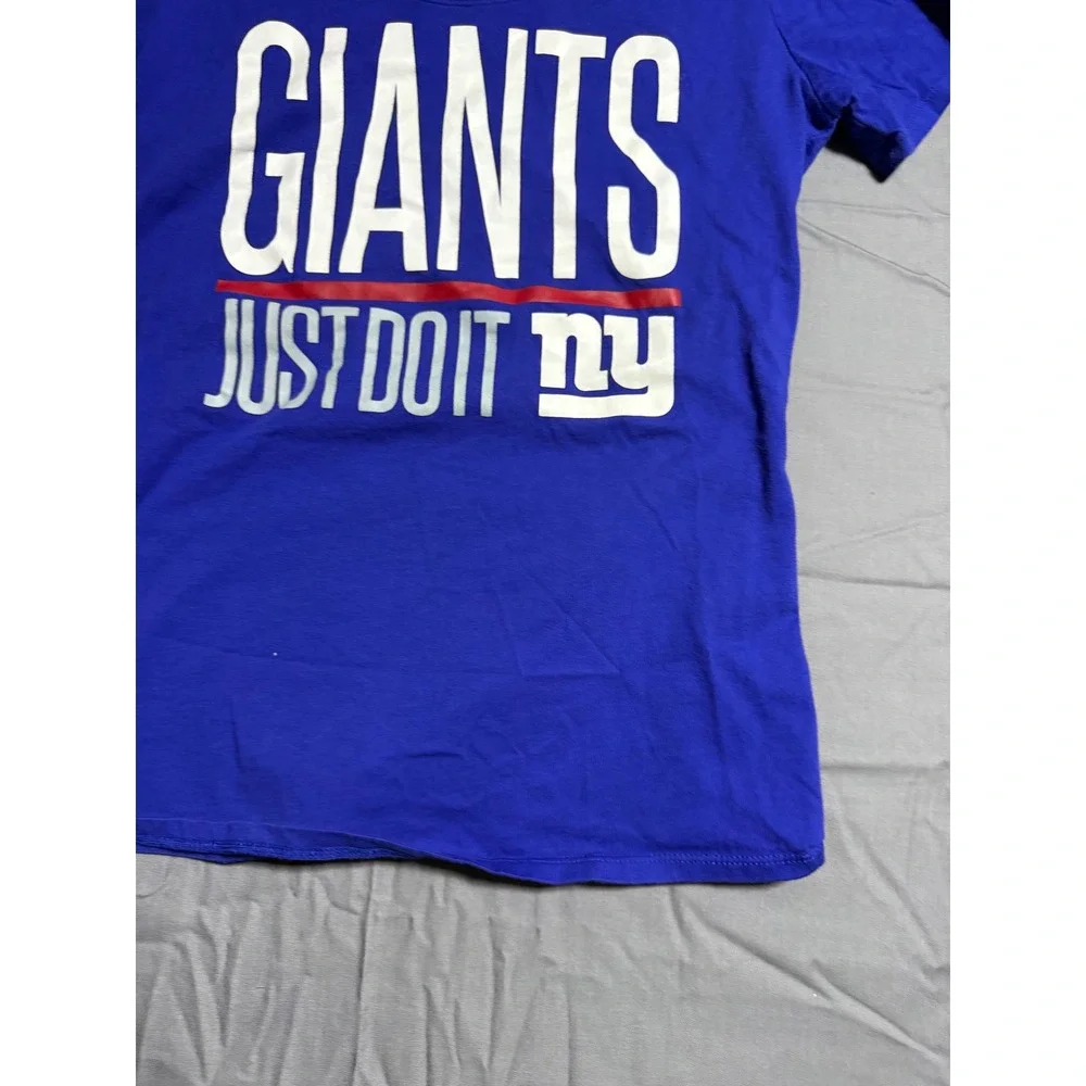 Nike T-Shirt Women Medium Blue Good NY Giants Just Do It Graphic Tee NFL